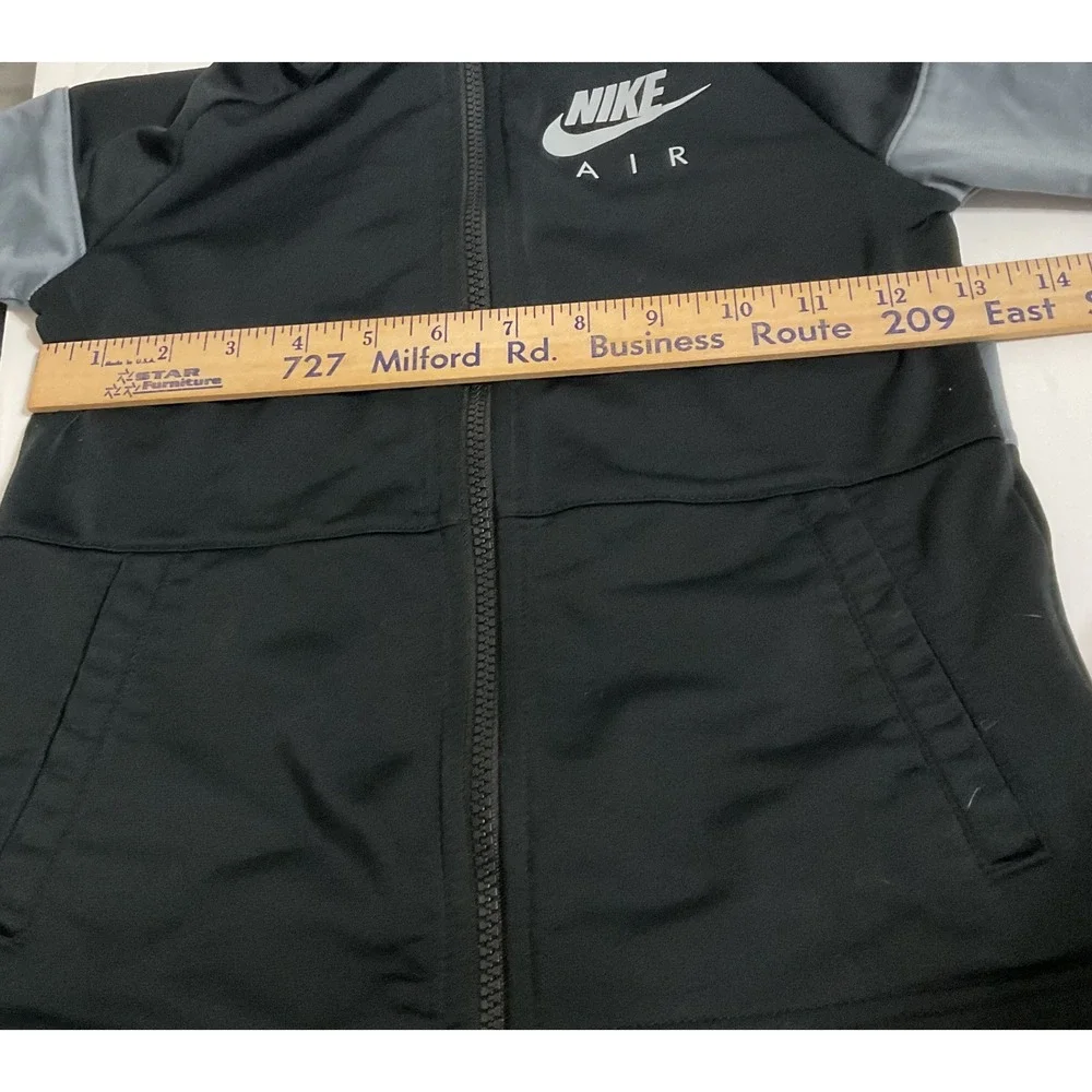 Nike‎ Track Jacket Kids Size 6 Black Grey Nike Air Zip Up Sportswear